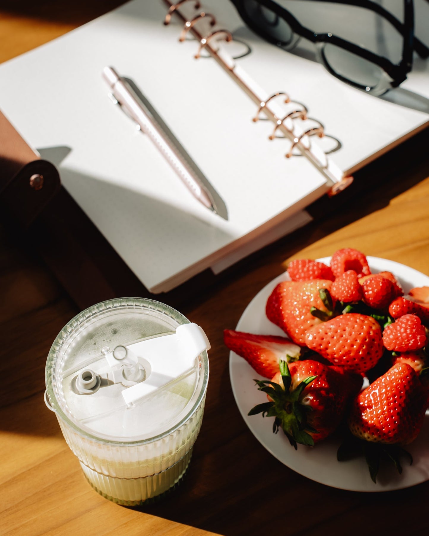 Stylish glass cup, made to go