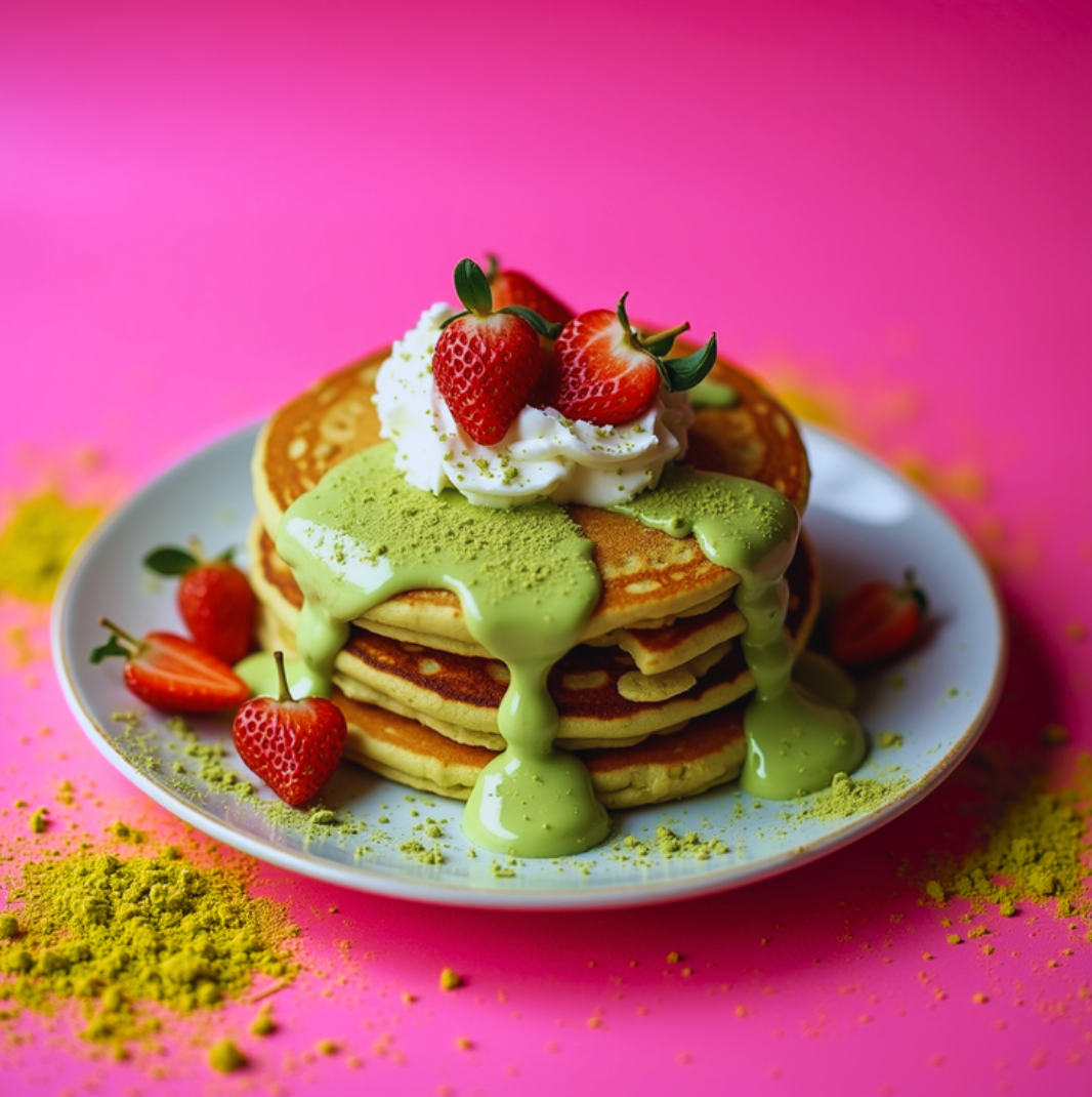 matcha puffy pancakes recipe